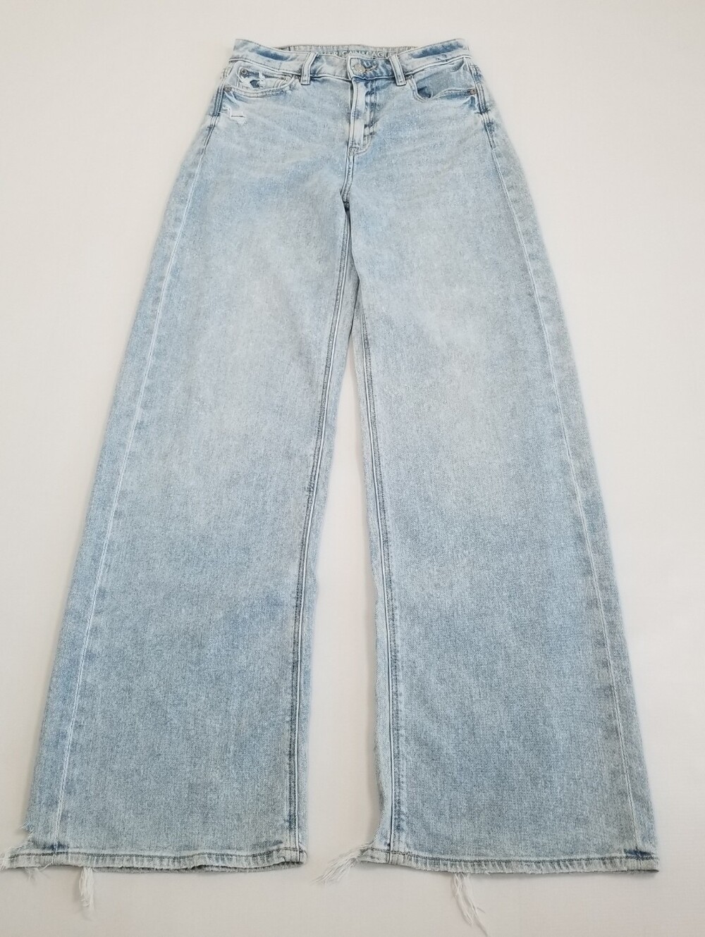 American Eagle Super High-Rise Baggy Wide Leg Jeans Size 00 - Picture 4 of 11